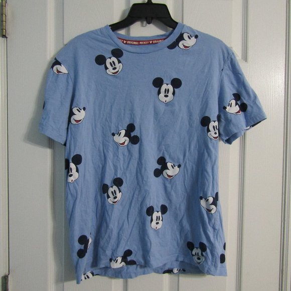 Disney Tops - Disney Mickey Mouse Logo T-shirt Light Blue Sz Medium  Women's